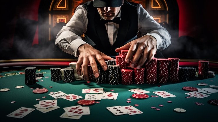 European roulette wheel with live dealer